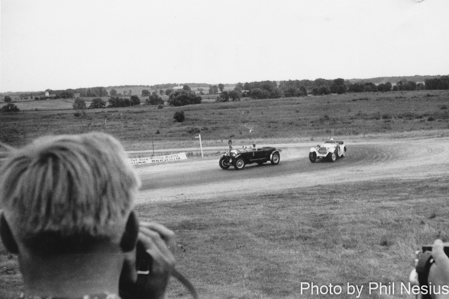 Bentley and Mercedes driven by Brooks Stevens at Wilmot Hills Road Race, July 26th 1953 / 312K_0011 / 