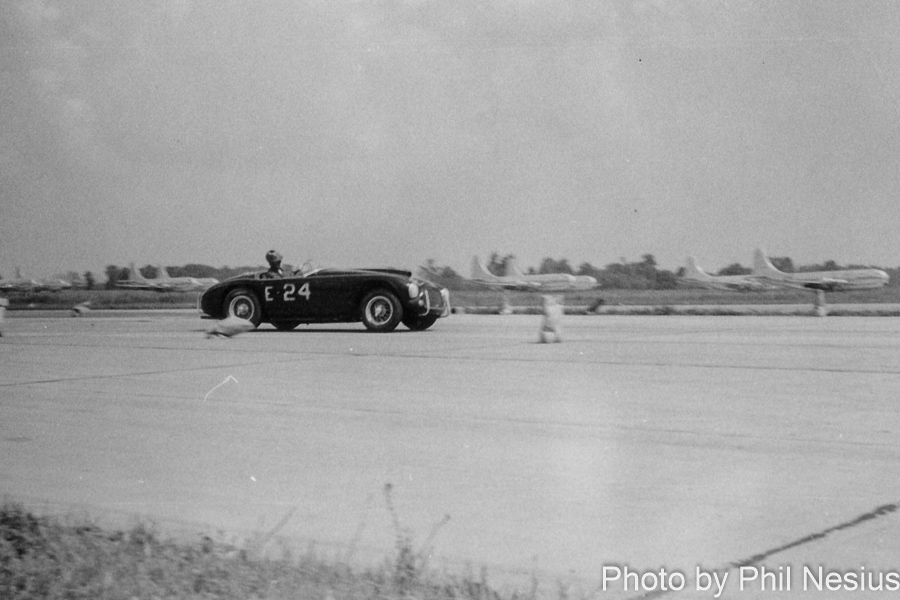 Ferrari 166 number 24 driven by Ed Lunken  at Lockbourne AFB August 1953 / 493K_0003 / 
