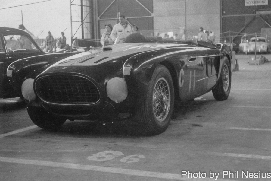 Ferrari 340 Mexico number 11 driven by Bill Spear at Lockbourne AFB August 1953 / 493K_0005 / 