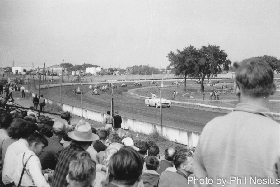 Milwaukee Mile before it was paved. Possibly 1953 / 902K_0009 / 