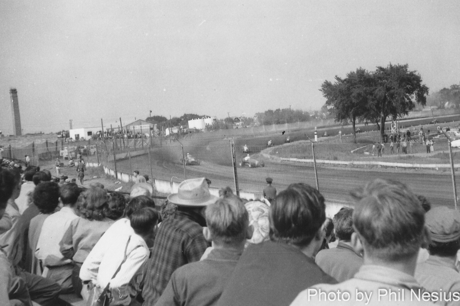 Milwaukee Mile before it was paved. Possibly 1953 / 902K_0010 / 