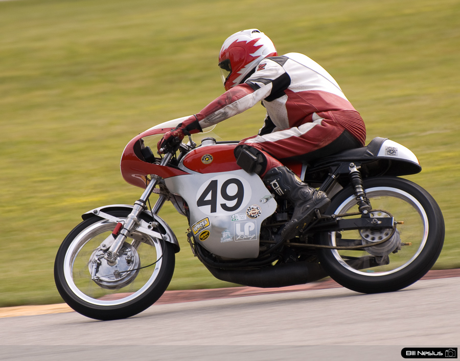 PETE DEROSA (No.49) on a 68 Bultaco in the bend at Road America, Elkhart Lake, WI / DSC_4017 / 4