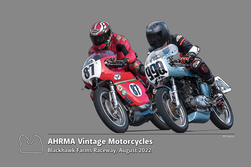 AHRMA Vintage Motorcycles at Blackhawk Farms Raceway, 8-26-2022