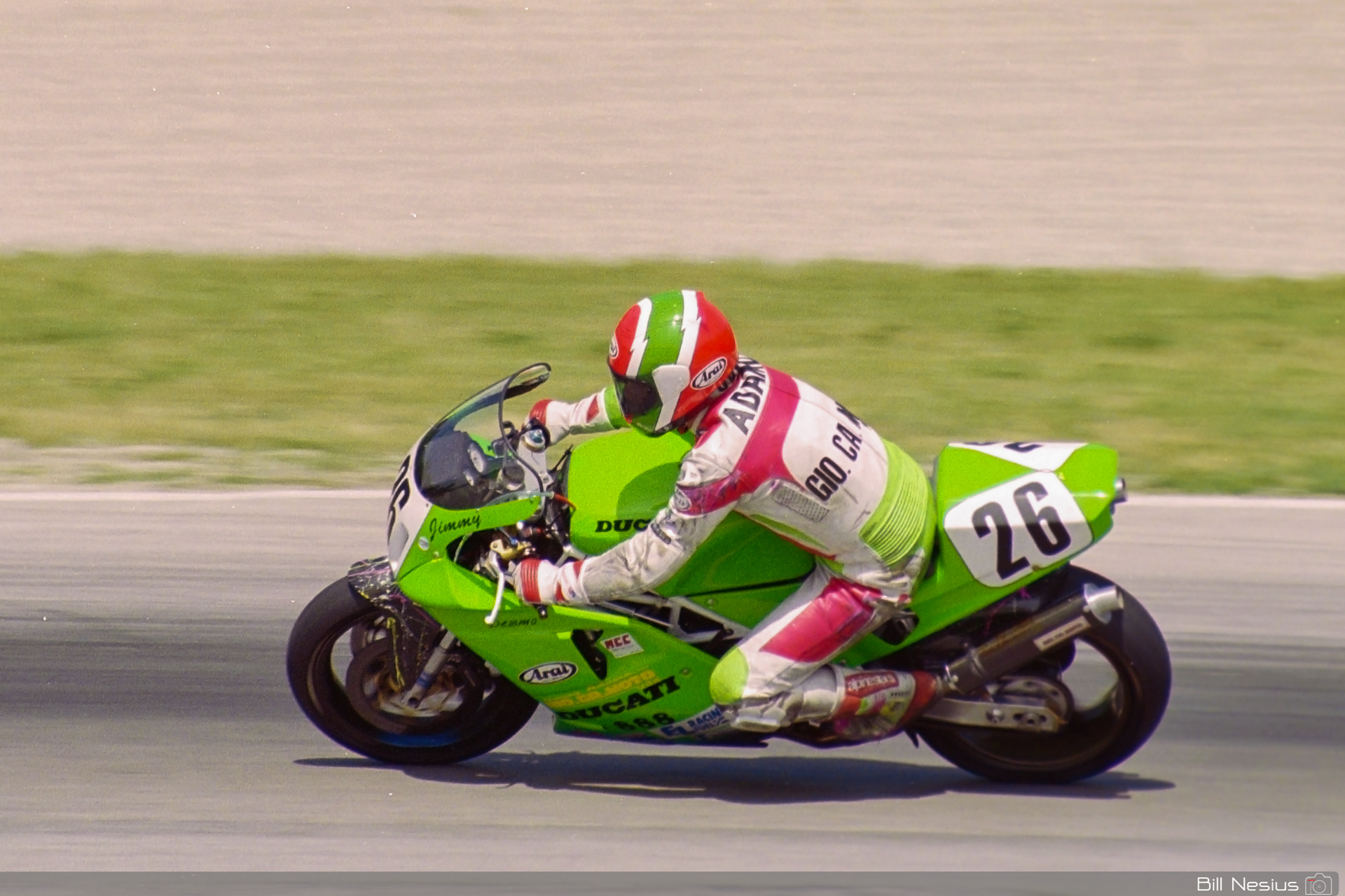 Jimmy Adamo on a the Number 26 Ducati 888  / FLM_6897 / 3