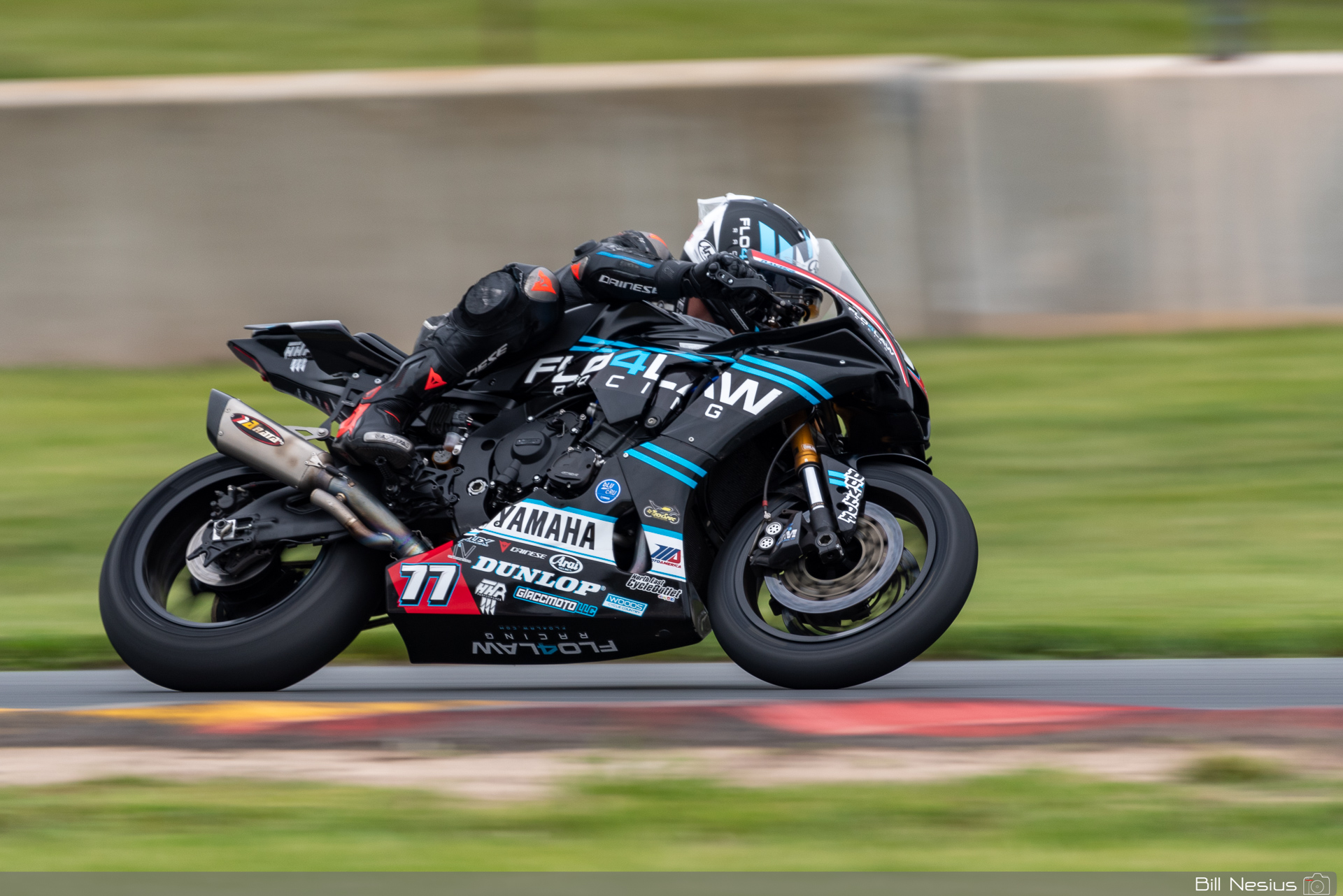 Bobby Davies on the Number 77 FLO4LAW Racing Yamaha YZF-R1 / DSC_2991 / 3