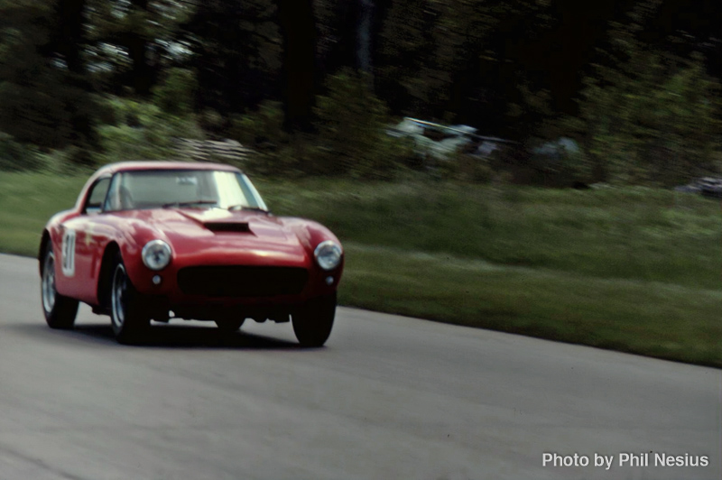 Leo Keating's Ferrari 250swb at Blackhawk farms, 1978 or 1979. That's me in the passenger seat.  / _scan0259 / 