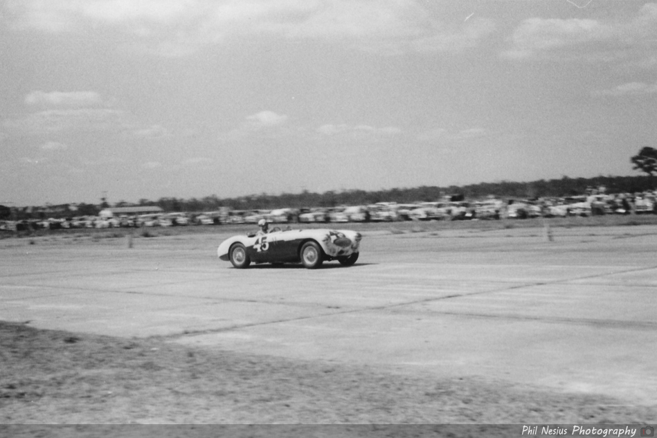 Austin-Healey 100 S Number 45 driven by Brewster / Rutan at Sebring March, 13 1955 ~ 114L_0014 ~ 