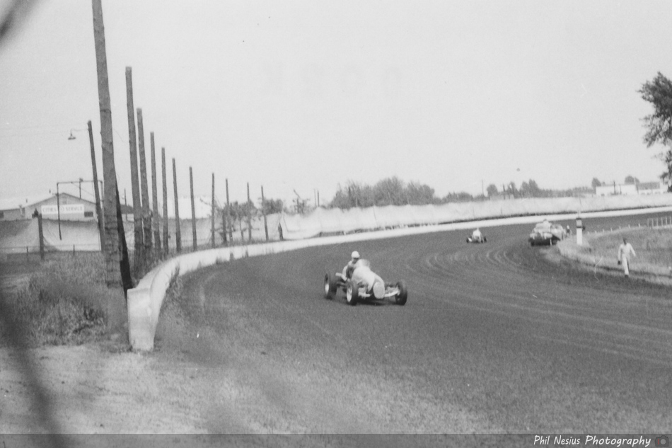 Milwaukee Mile before it was paved. Possibly 1953 ~ 902K_0006 ~ 