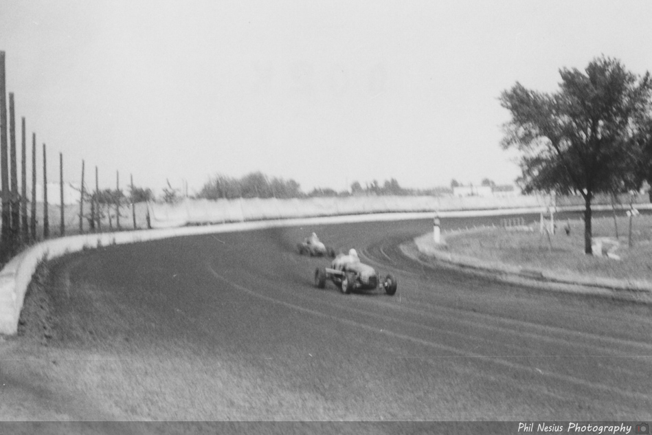 Milwaukee Mile before it was paved. Possibly 1953 ~ 902K_0008 ~ 
