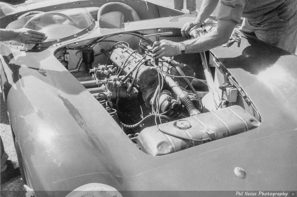 Art Bly working on Maserati 300S Number 66 at Walterboro National Championship Sports Car Race March 10th 1956 ~ 952_0017 ~ 