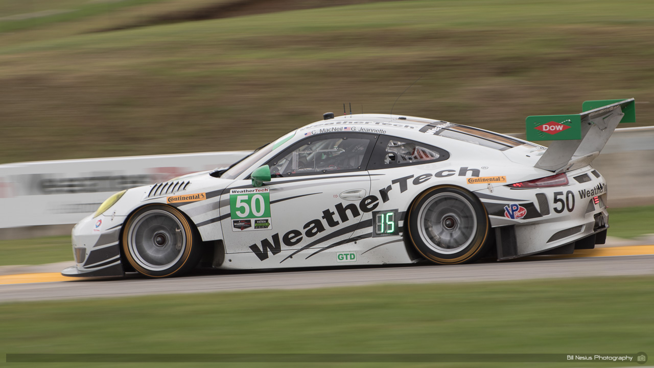 Porsche 911 GT3R WeatherTech Racing No. 50 in turn 7 ~ DSC_7274