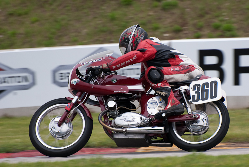 1972 Puck #360 Ridden By Matthew Quirk in turn 7 at Road America, Elkhart Lake, WI