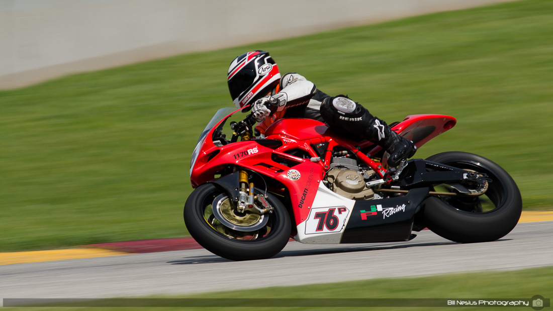 Ducati #76p at Road America, Elkhart Lake, WI in turn 7 / DSC_7460
