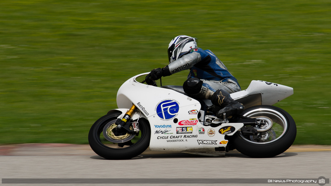 Yamaha #19x ridden by Karsten Illg at Road America, Elkhart Lake, WI in the bend / DSC_8319