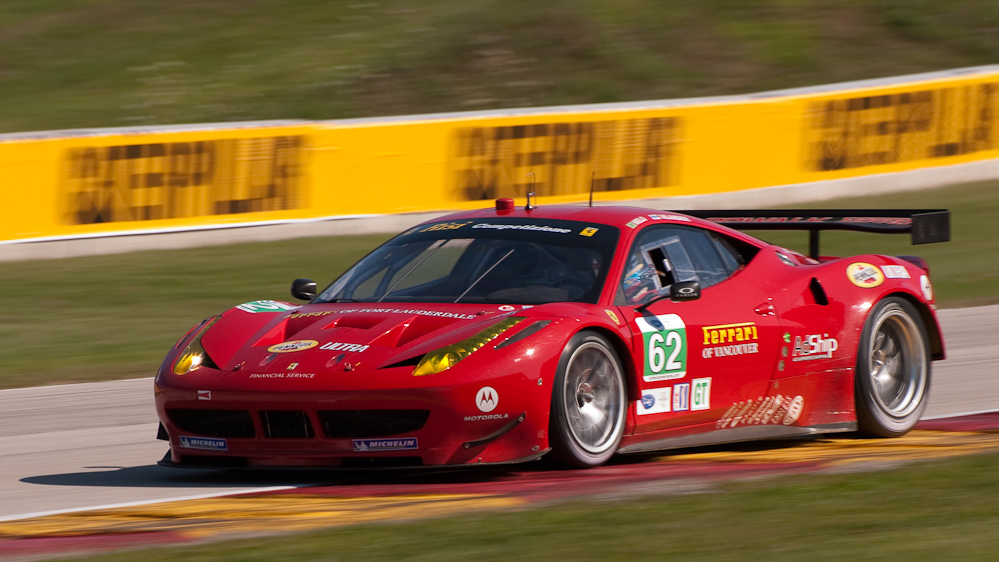 Risi Competizione Ferrari F458 Italia, Car No 62 in turn 7, Road America, Elkhart Lake WI  ~  DSC_1780