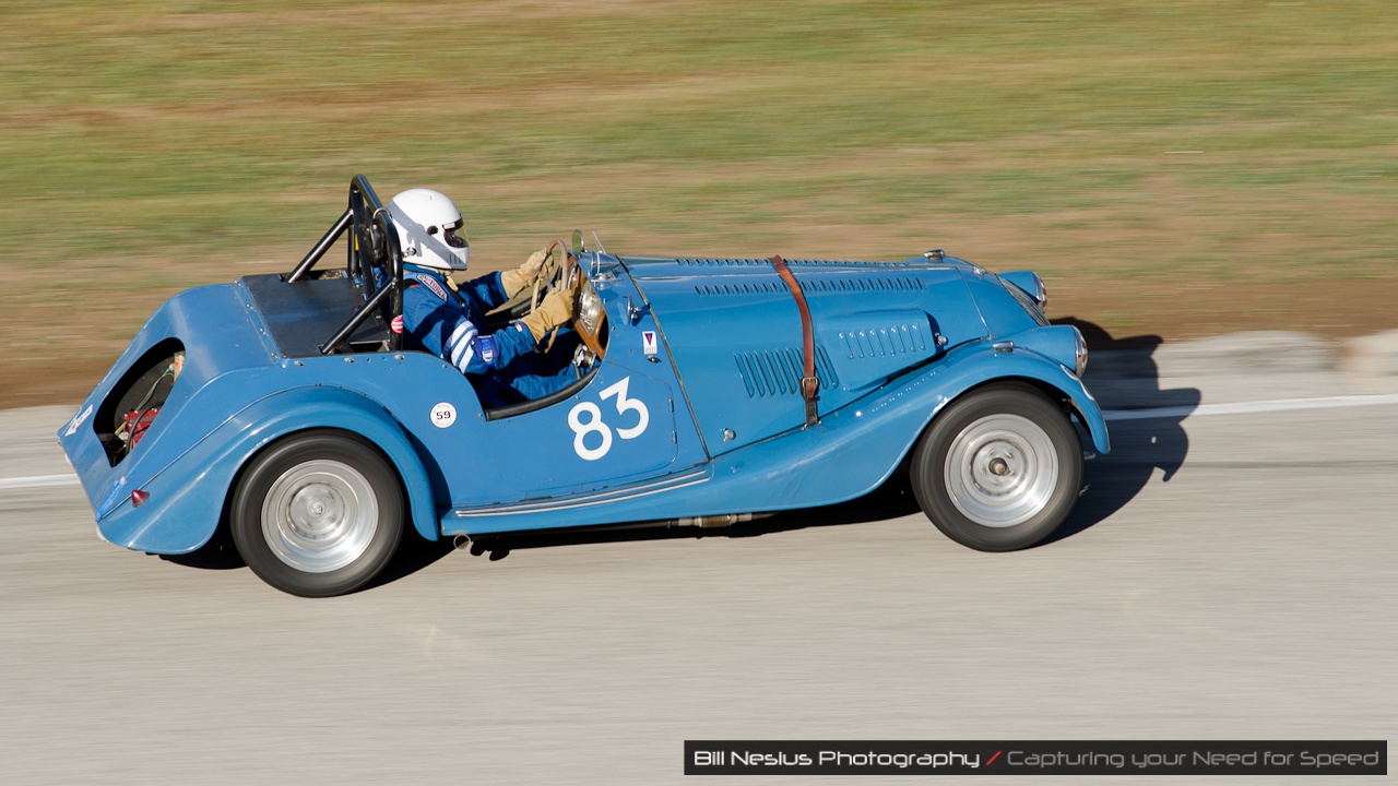 1958 Morgan 4 in turn 10 at Road America, Elkhart Lake, WI. / DSC_2752
