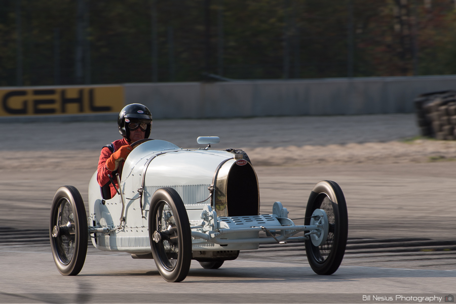 Bugatti No. 5 at Road America, Elkhart Lake, WI Turn 12 ~ DSC_5575