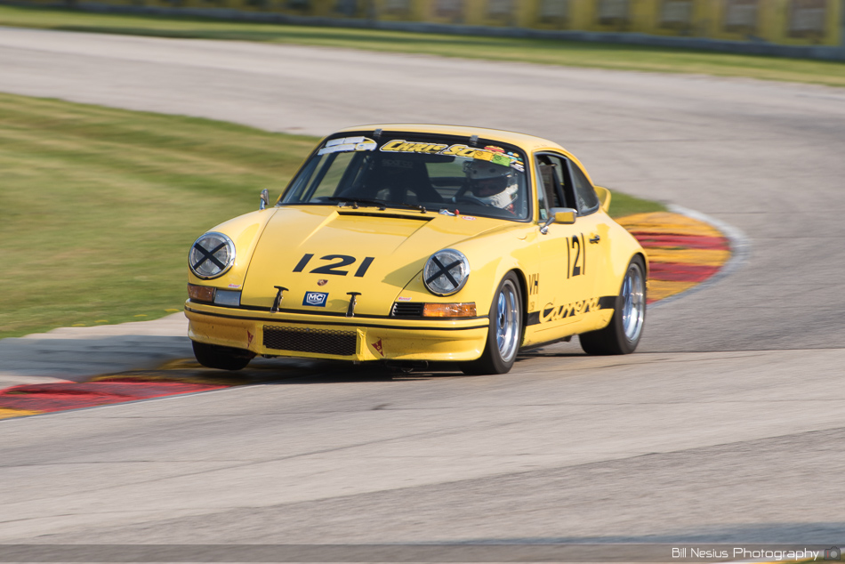 Porsche 911 No. 121 at Road America, Elkhart Lake, WI Turn 7 ~ DSC_2853