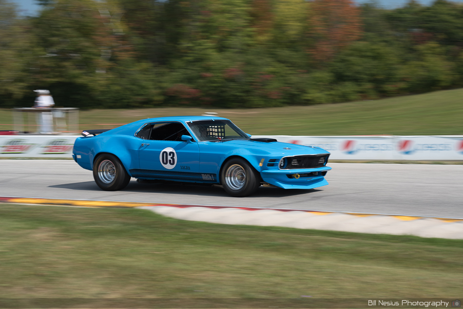 Ford Mustang Mach1 No. 03 at Road America, Elkhart Lake, WI Turn 7 ~ DSC_4489