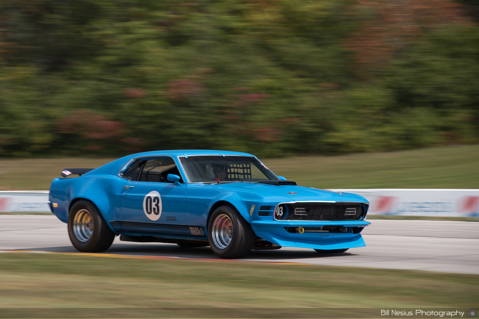 Ford Mustang Mach1 No. 03 at Road America, Elkhart Lake, WI Turn 9 ~ DSC_4523