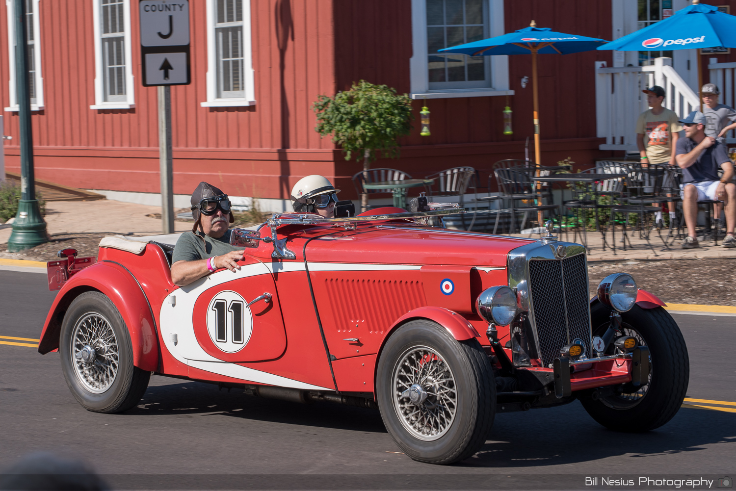 MG Number 11 during Road Course re-enactment. Elkhart Lake, WI ~ DSC_1319 ~ 