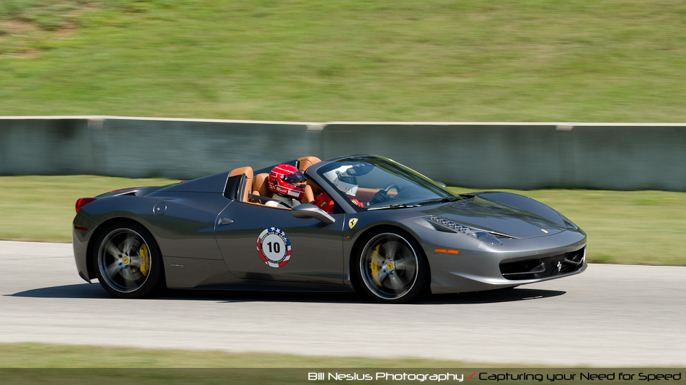 Ferrari 458 Italia at Road America, Elkhart Lake, WI, turn 13 / DSC_1685