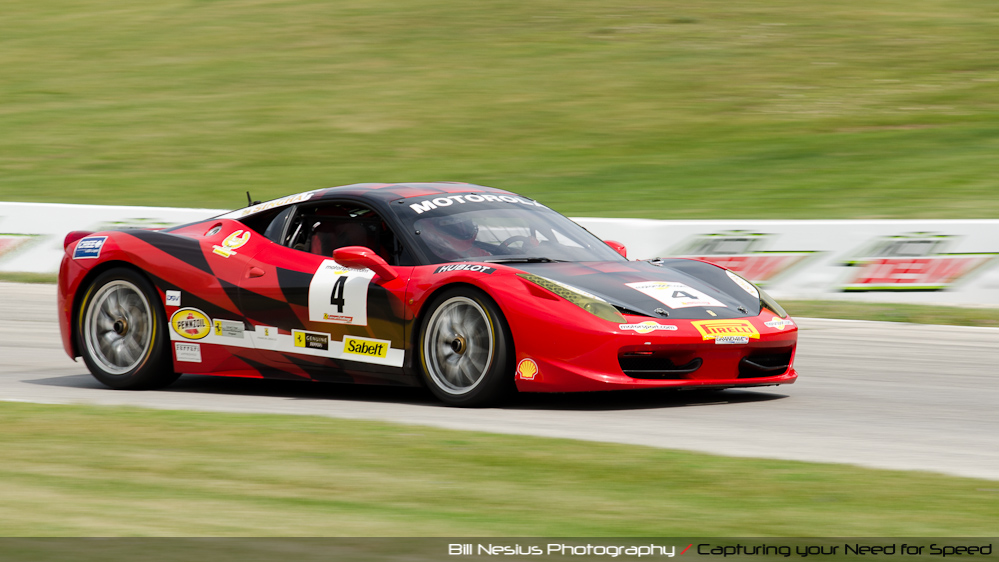 Ferrari 458 Italia at Road America, Elkhart Lake, WI, turn 7 / DSC_2672