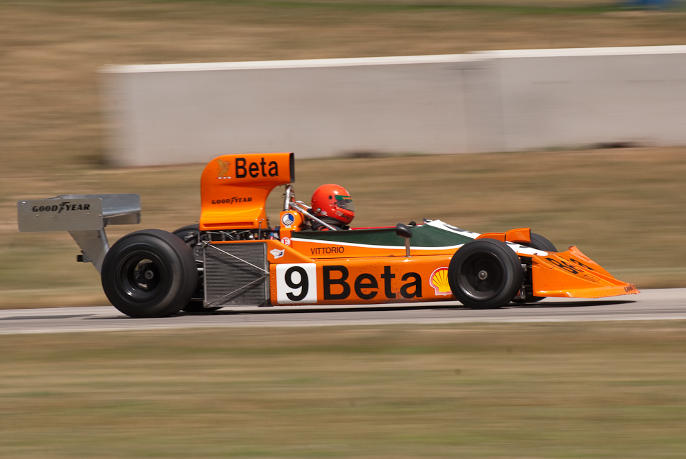 James King driving a 1976 March 761 in turn 13 Road America, Elkhart Lake, WI  ~  DSC_0368