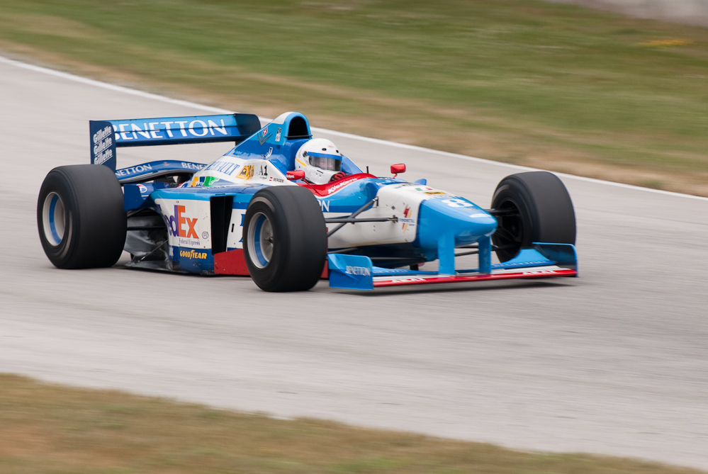 Brian French driving a 1997 Benetton B197(F1) in turn 13 Road America, Elkhart Lake, WI  ~  DSC_0502