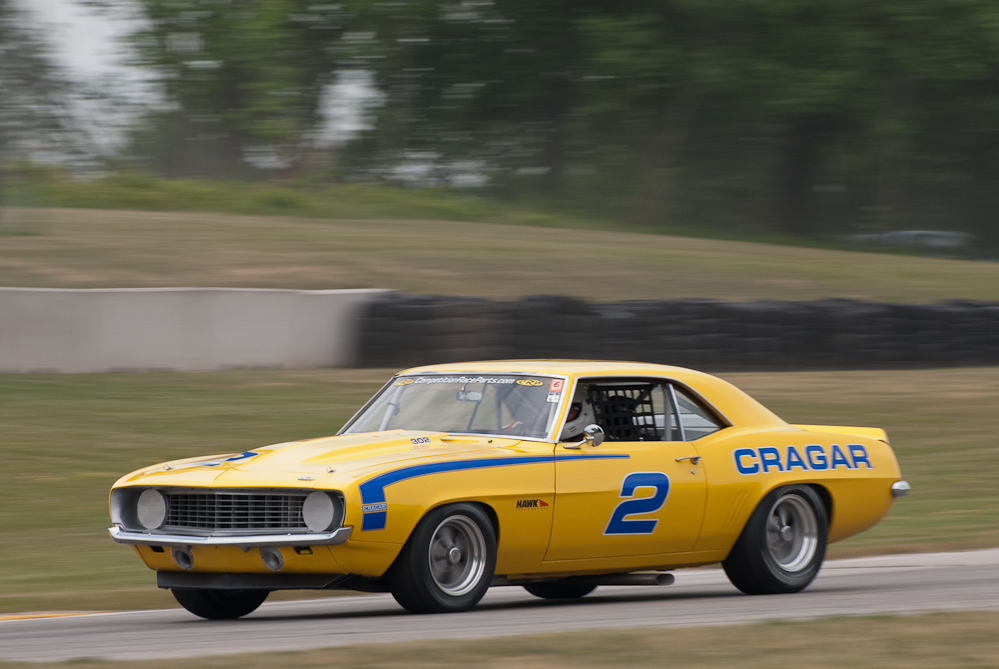 David Roberts driving a 1969 Chev, Camaro in turn 7 Road America, Elkhart Lake, WI  ~  DSC_0136