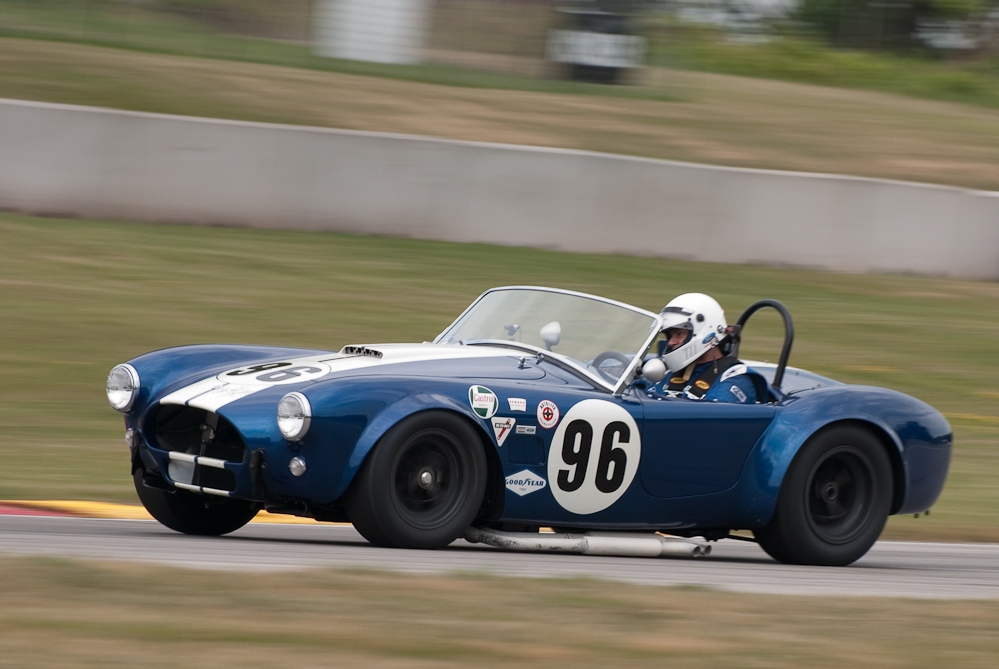 Jim Farley driving a 1965 AC Cobra in turn 7 Road America, Elkhart Lake, WI  ~  DSC_0164