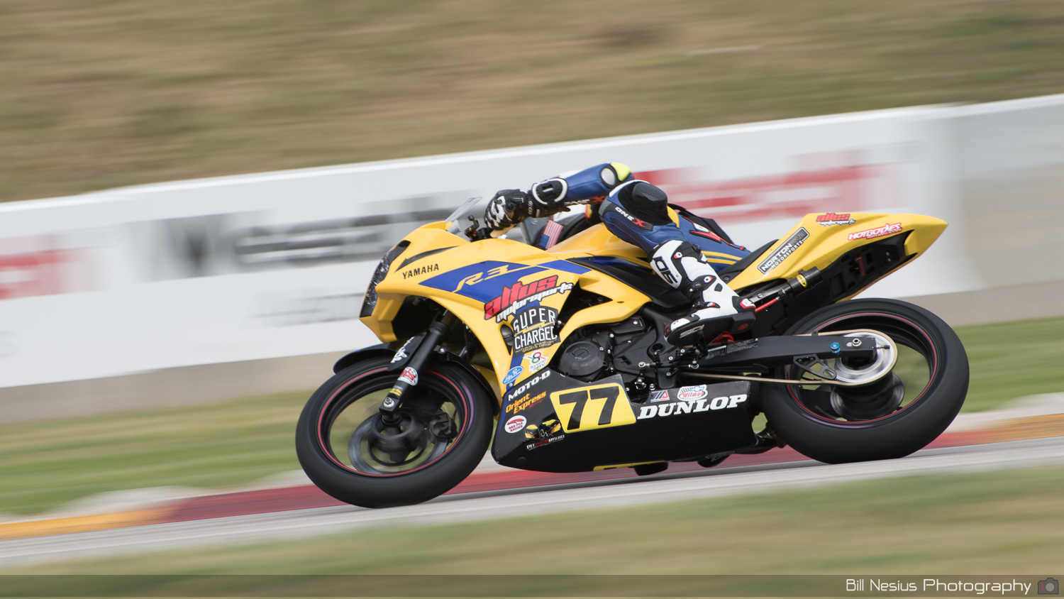 Draik Beauchamp on the Number 77 Yamaha YZF-R3 - Junior Cup ~ DSC_1964 ~ 4