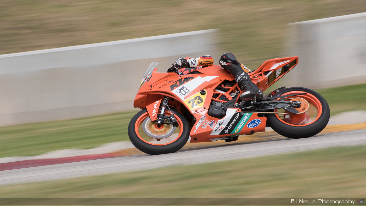 Alex Dumas on the Number 23 Orange Brigade JP43 Training KTM RC-390 - Junior Cup ~ DSC_2087 ~ 4