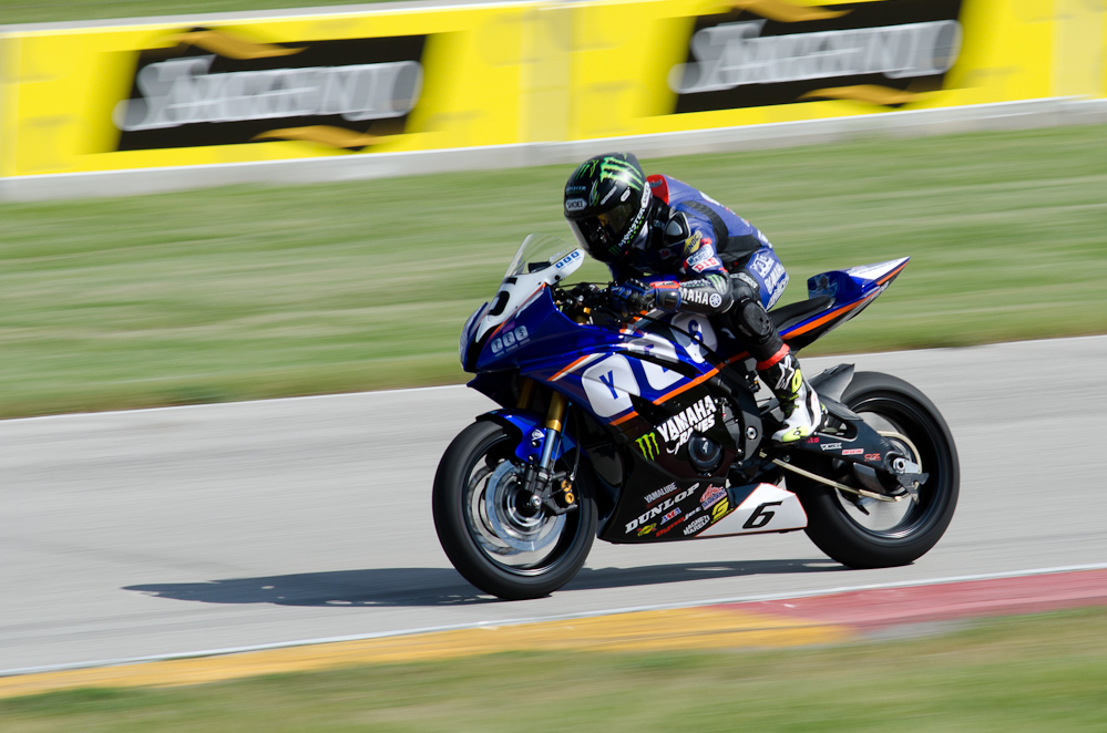 Cameron Beaubier on the No. 6 Yamaha Extended Service, Graves, Yamaha Yamaha YZF-R6 in turn 7, Road America, Elkhart Lake, WI  ~  DSC_3693