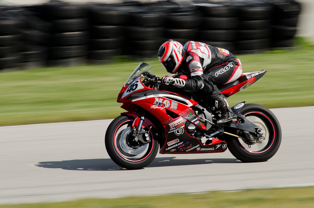 Shane Narbonne on the No. 46 MOB Racing Yamaha YZF-R6 in turn 7, Road America, Elkhart Lake, WI  ~  DSC_3698