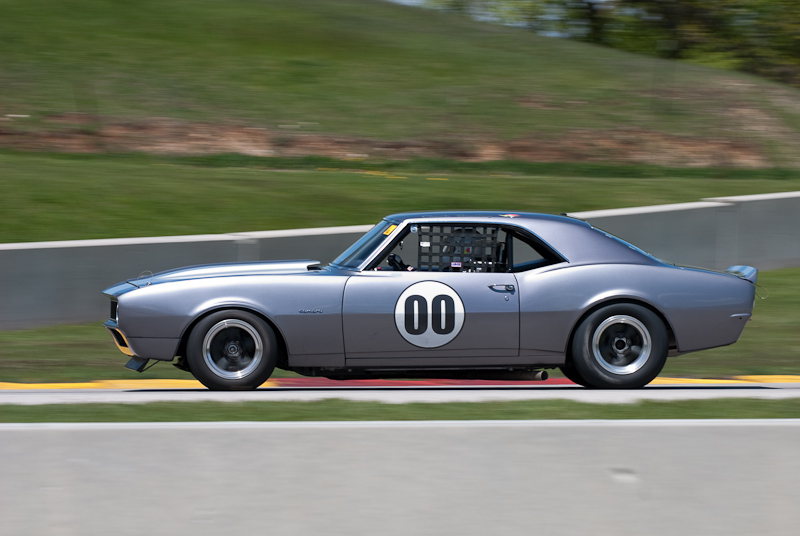1967 Chevy Camaro Z/28 car# 00 driven by Chuck Bentley in turn 7 at Road America, Elkhart Lake, WI