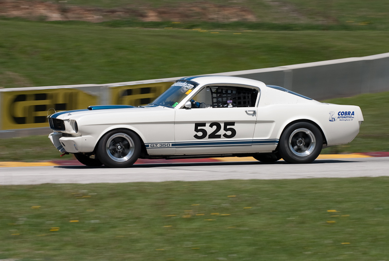 1966 Ford Shelby GT350 Car# 525 driven by Ed Wheatley in turn 7 at Road America, Elkhart Lake, WI
