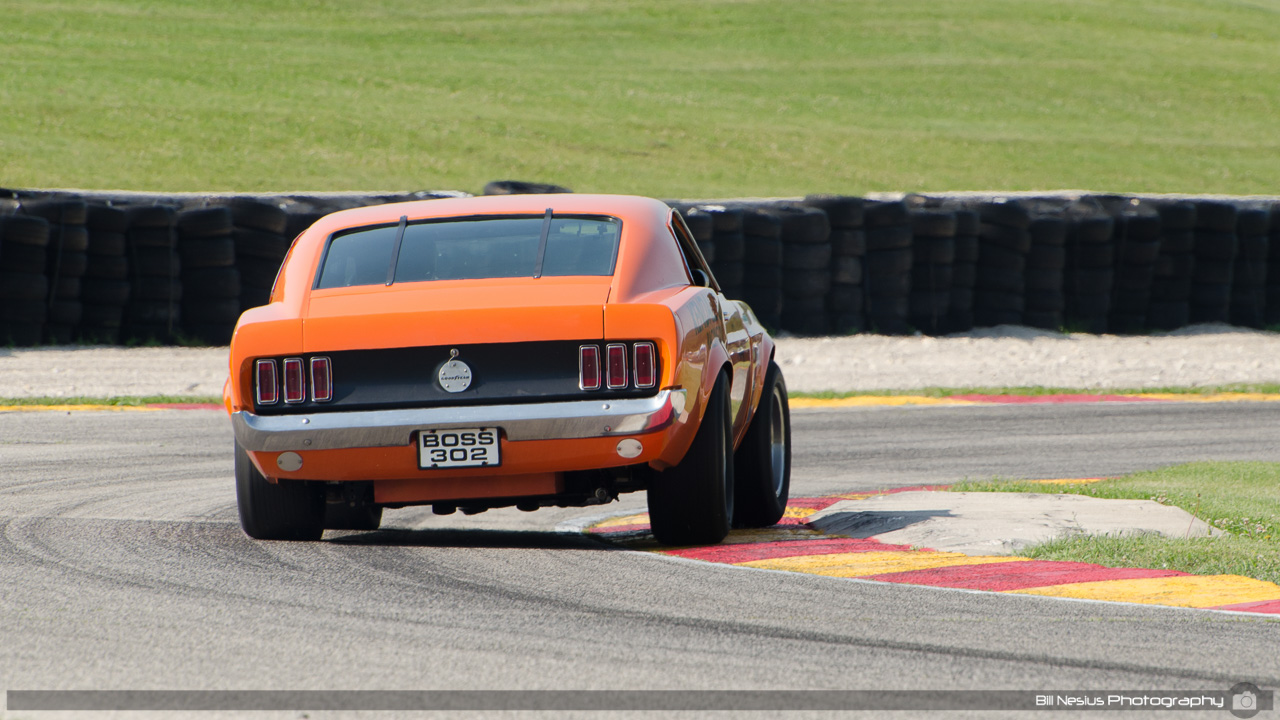1969 Ford Mustang #23 driven by Tom Cantrell at Road America, Elkhart Lkae, WI. turn 7 / DSC_9886