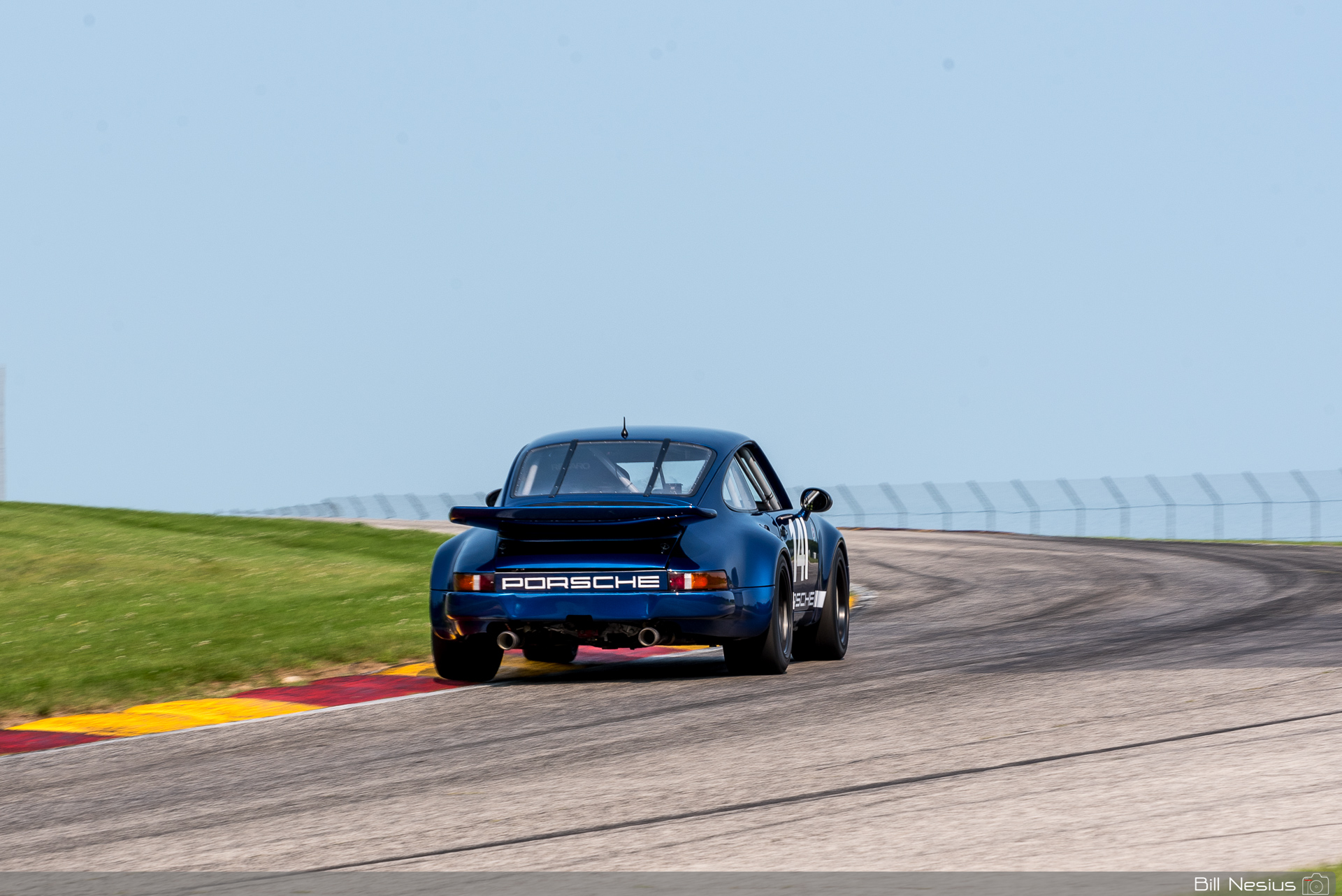 Porsche 911 in turn 13 @ Road America