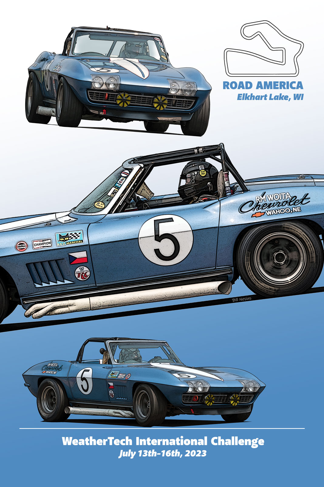 1963 Chevy Corvette Poster