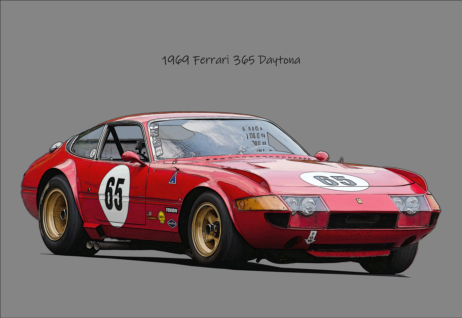 1969 Ferrari 365GTB Daytona Poster
