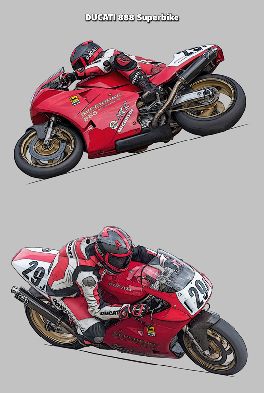 Ducati 888 Superbike Poster