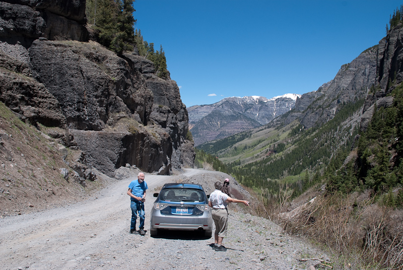 Checking out the views from Camp Bird Road. Ouray County Rd 361