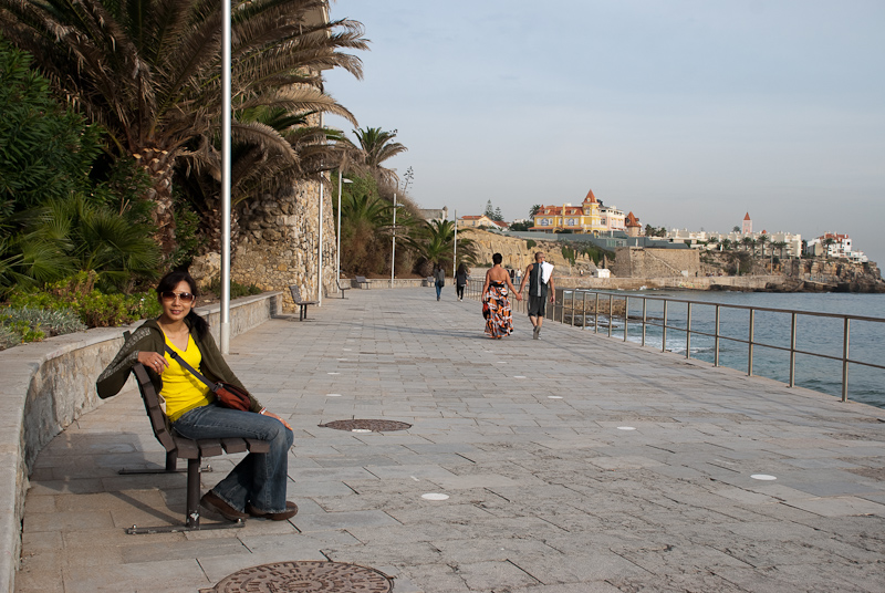 Sutaya along the boardwalk in Estoril Portugal