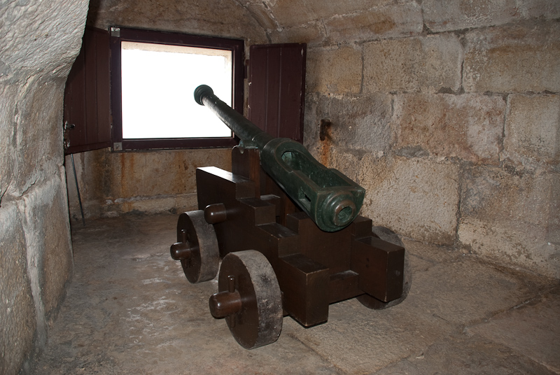 Cannon in Belem Tower or the Tower of St Vincent built in the early 16th century