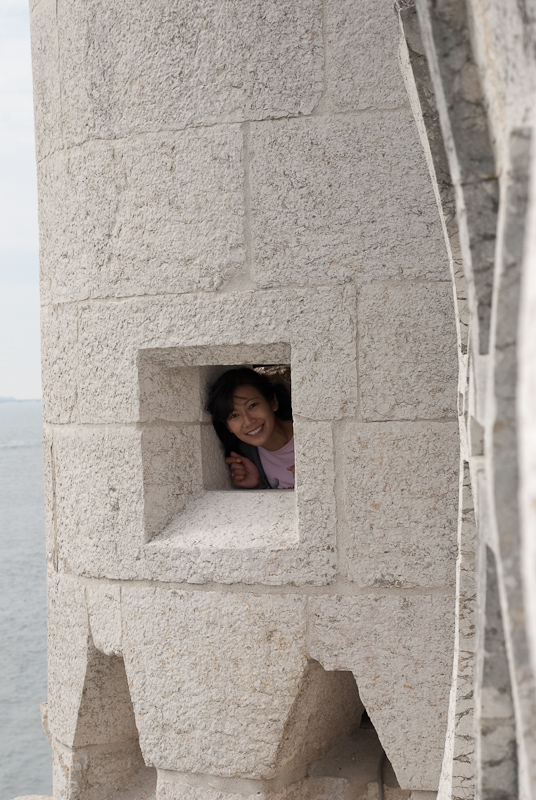Sutaya at Belem Tower or the Tower of St Vincent built in the early 16th century