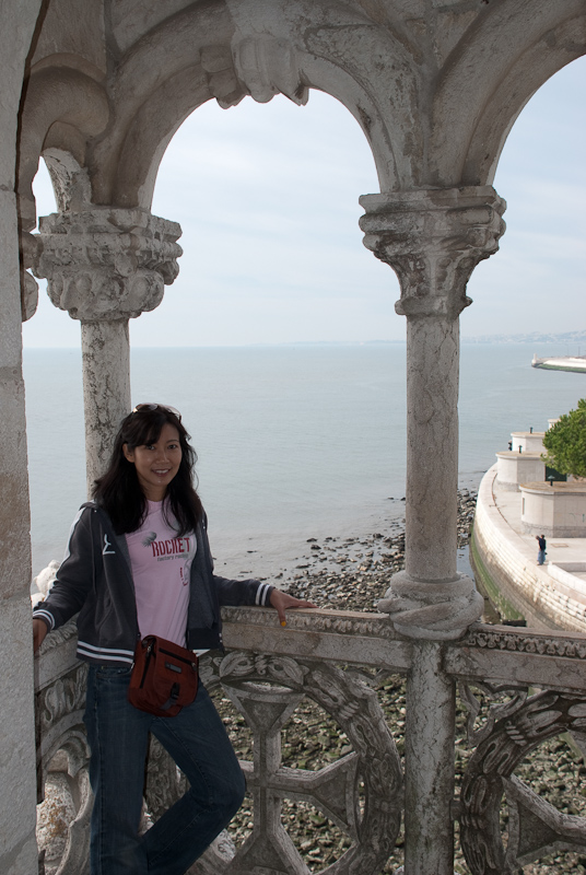 Sutaya at Belem Tower or the Tower of St Vincent built in the early 16th century