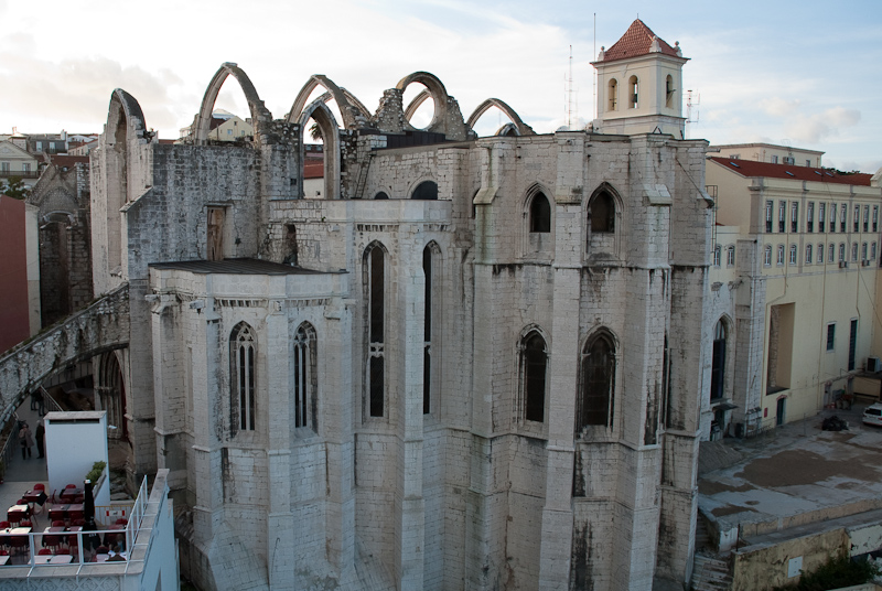 Ruins of the 14th century Igreja do Carmo