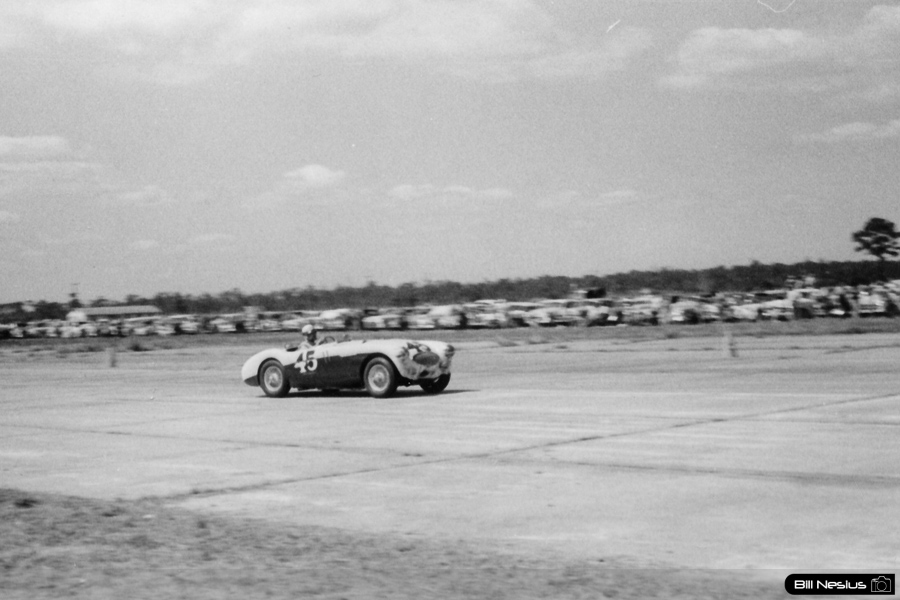 Austin-Healey 100 S Number 45 driven by Brewster / Rutan at Sebring March, 13 1955 / 114L_0014 / 