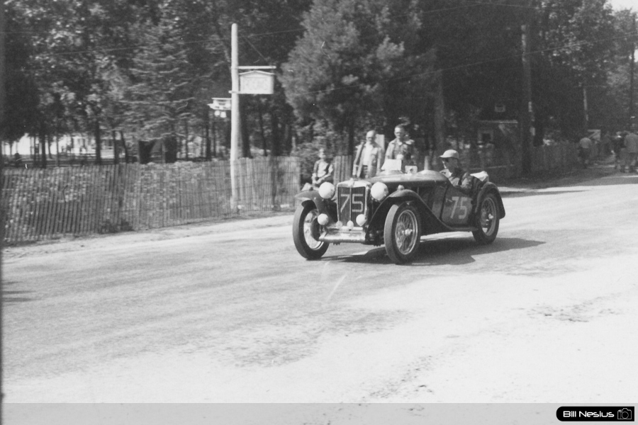 Carroll Shelby MG  number 75 at Elkhart Lake, WI September, 1952 / 137E_0012 / 